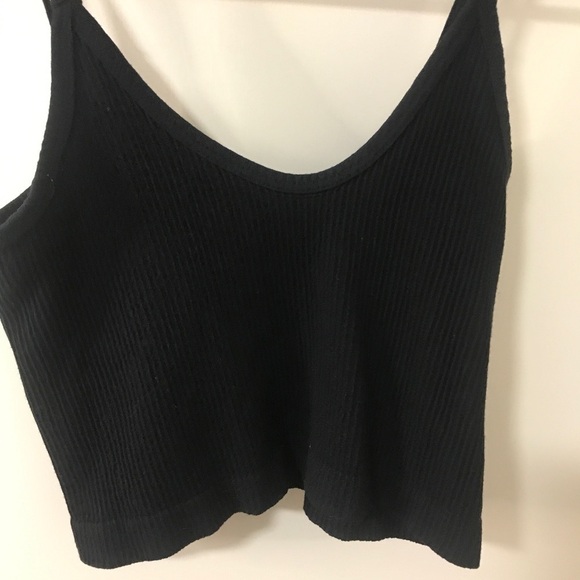 3/$15 out from under x urban outfitters black spaghetti strap ribbed crop topM/L - Picture 5 of 5